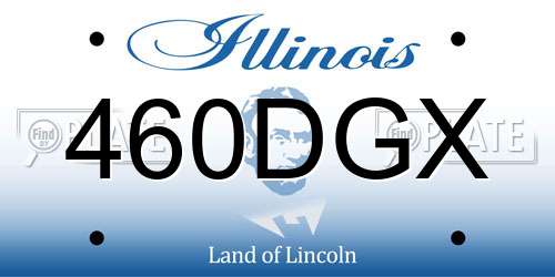 460DGX Illinois License Plate