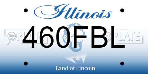 460FBL Illinois License Plate