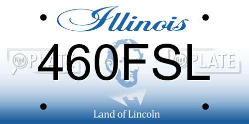 460FSL Illinois License Plate