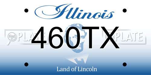460TX Illinois License Plate