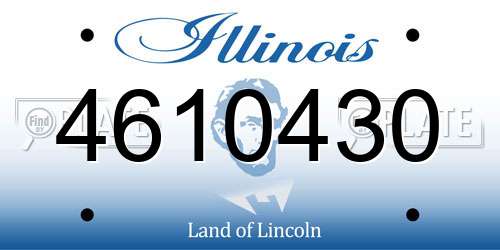 4610430 Illinois License Plate