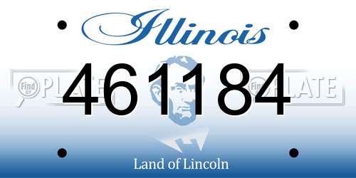 461184 Illinois License Plate