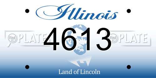 4613 Illinois License Plate
