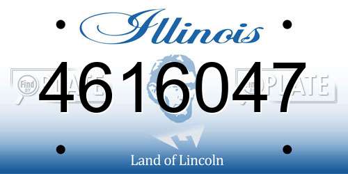 4616047 Illinois License Plate