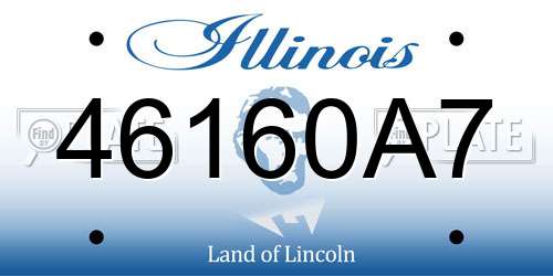 46160A7 Illinois License Plate
