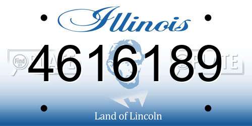 4616189 Illinois License Plate