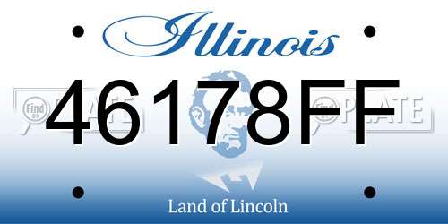46178FF Illinois License Plate