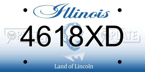 4618XD Illinois License Plate