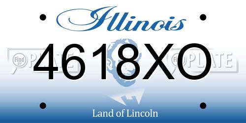 4618XO Illinois License Plate