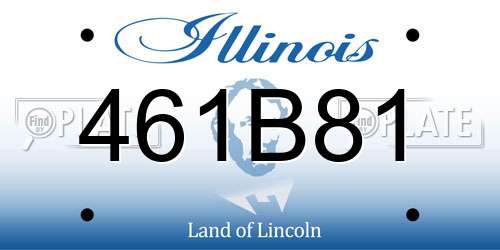 461B81 Illinois License Plate