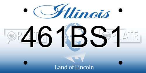 461BS1 Illinois License Plate
