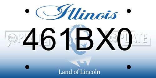 461BX0 Illinois License Plate