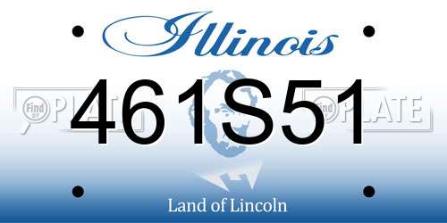461S51 Illinois License Plate