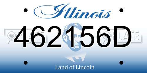 462156D Illinois License Plate