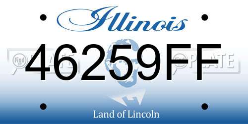 46259FF Illinois License Plate