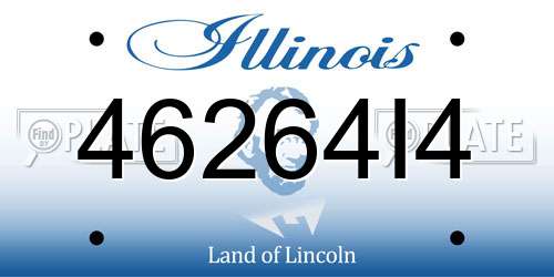 46264I4 Illinois License Plate