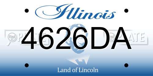 4626DA Illinois License Plate