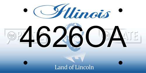 4626OA Illinois License Plate