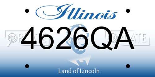 4626QA Illinois License Plate