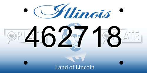 462718 Illinois License Plate