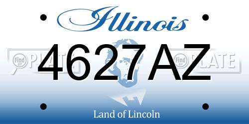 4627AZ Illinois License Plate