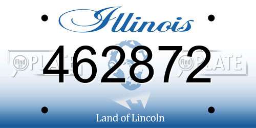 462872 Illinois License Plate