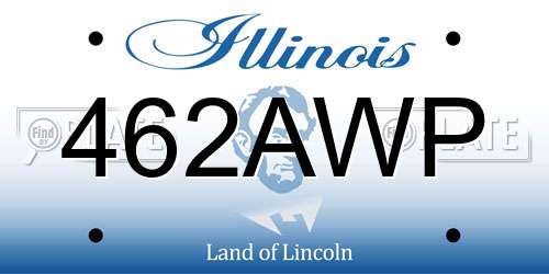 462AWP Illinois License Plate