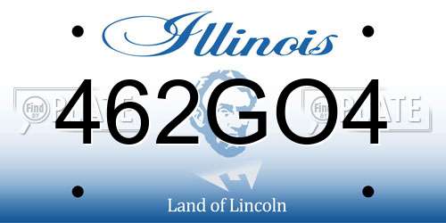 462GO4 Illinois License Plate