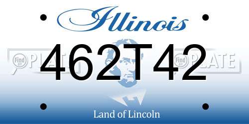 462T42 Illinois License Plate
