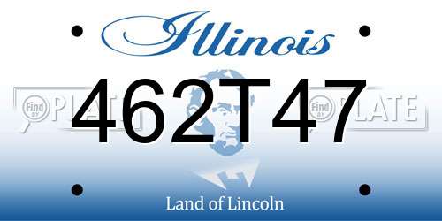 462T47 Illinois License Plate