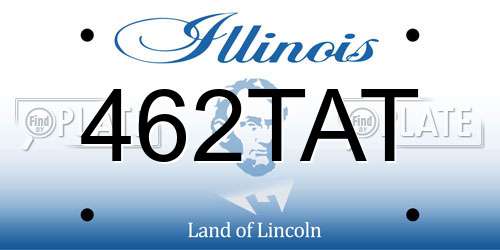 462TAT Illinois License Plate