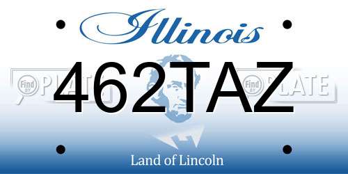 462TAZ Illinois License Plate