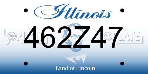 462Z47 Illinois License Plate