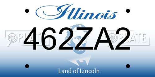 462ZA2 Illinois License Plate