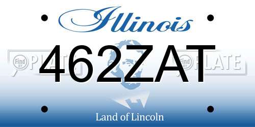 462ZAT Illinois License Plate