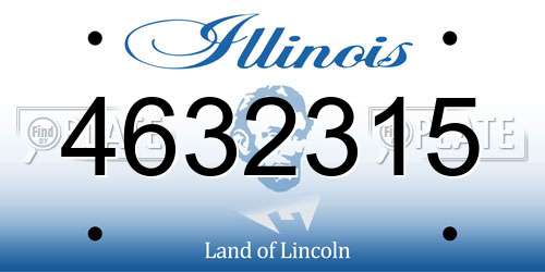 4632315 Illinois License Plate