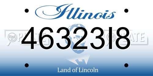 46323I8 Illinois License Plate