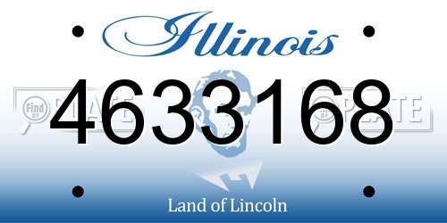 4633168 Illinois License Plate