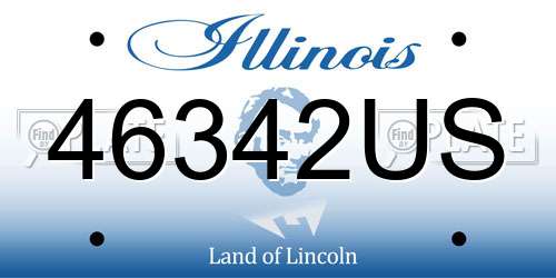 46342US Illinois License Plate