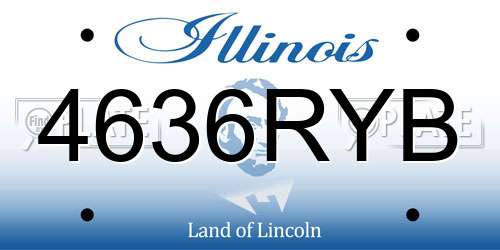 4636RYB Illinois License Plate