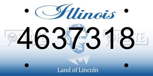 4637318 Illinois License Plate