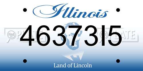 46373I5 Illinois License Plate