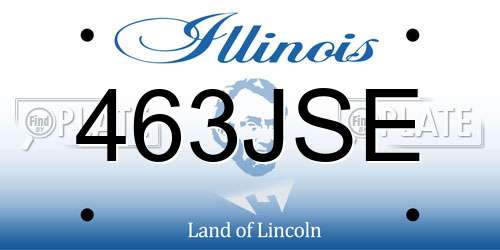 463JSE Illinois License Plate