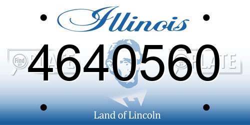 4640560 Illinois License Plate