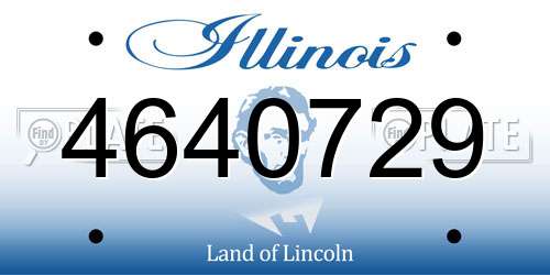 4640729 Illinois License Plate