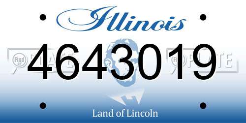 4643019 Illinois License Plate