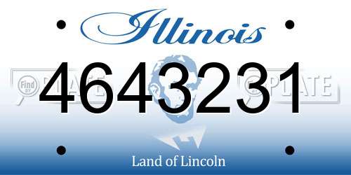 4643231 Illinois License Plate