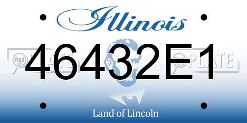 46432E1 Illinois License Plate