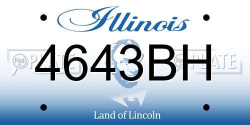 4643BH Illinois License Plate