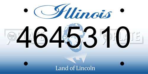 4645310 Illinois License Plate